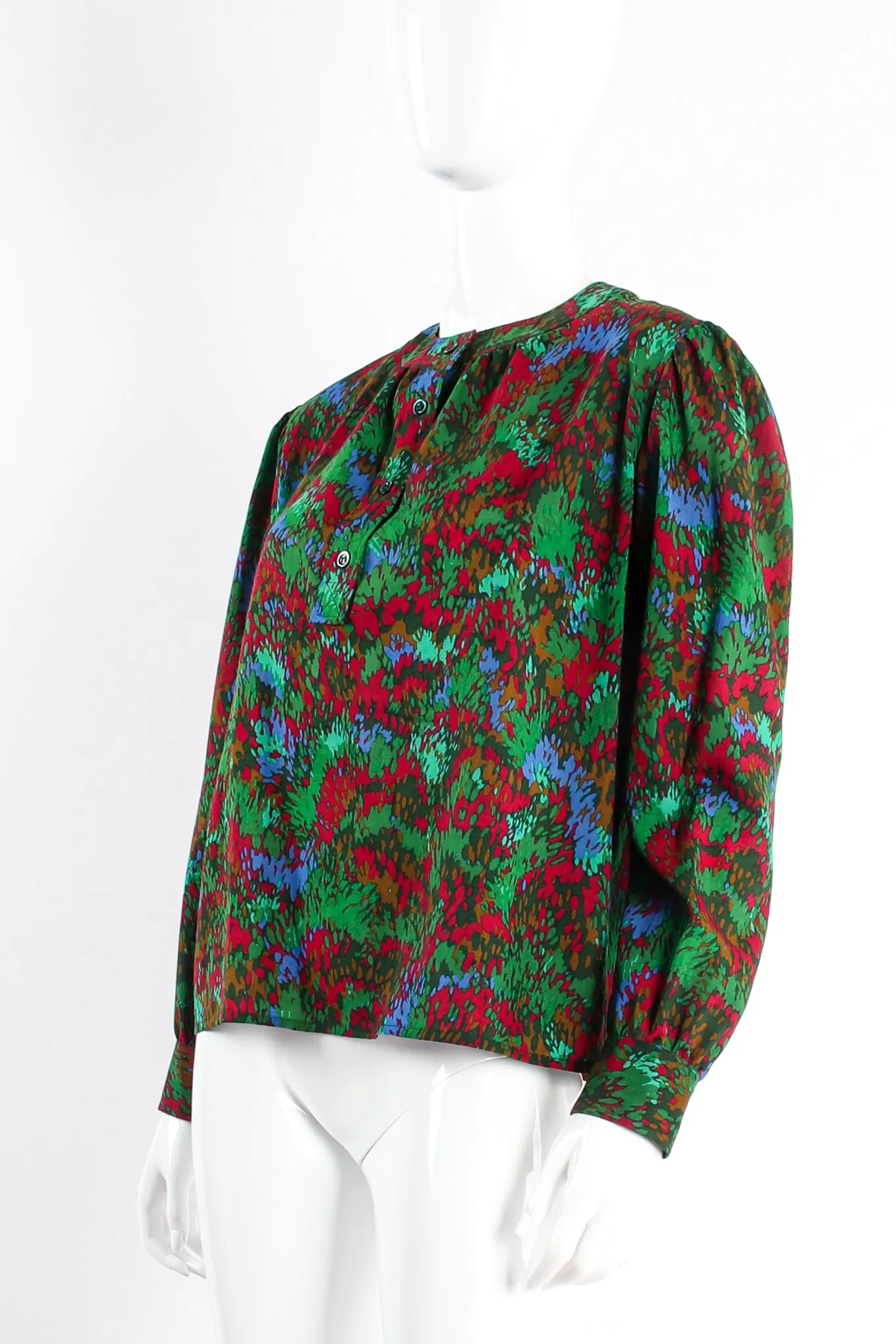 Splatter Print Popover Blouse