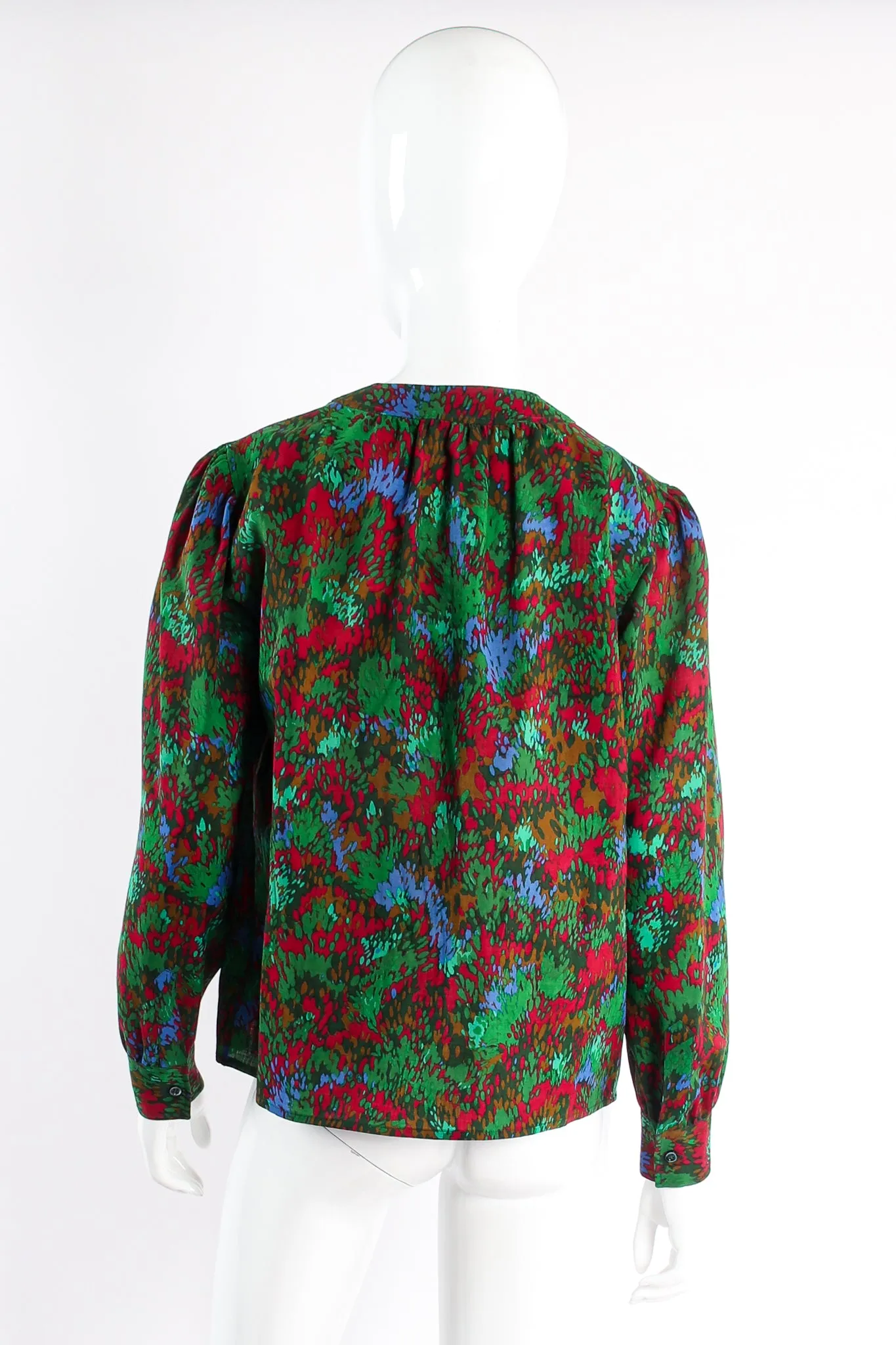 Splatter Print Popover Blouse