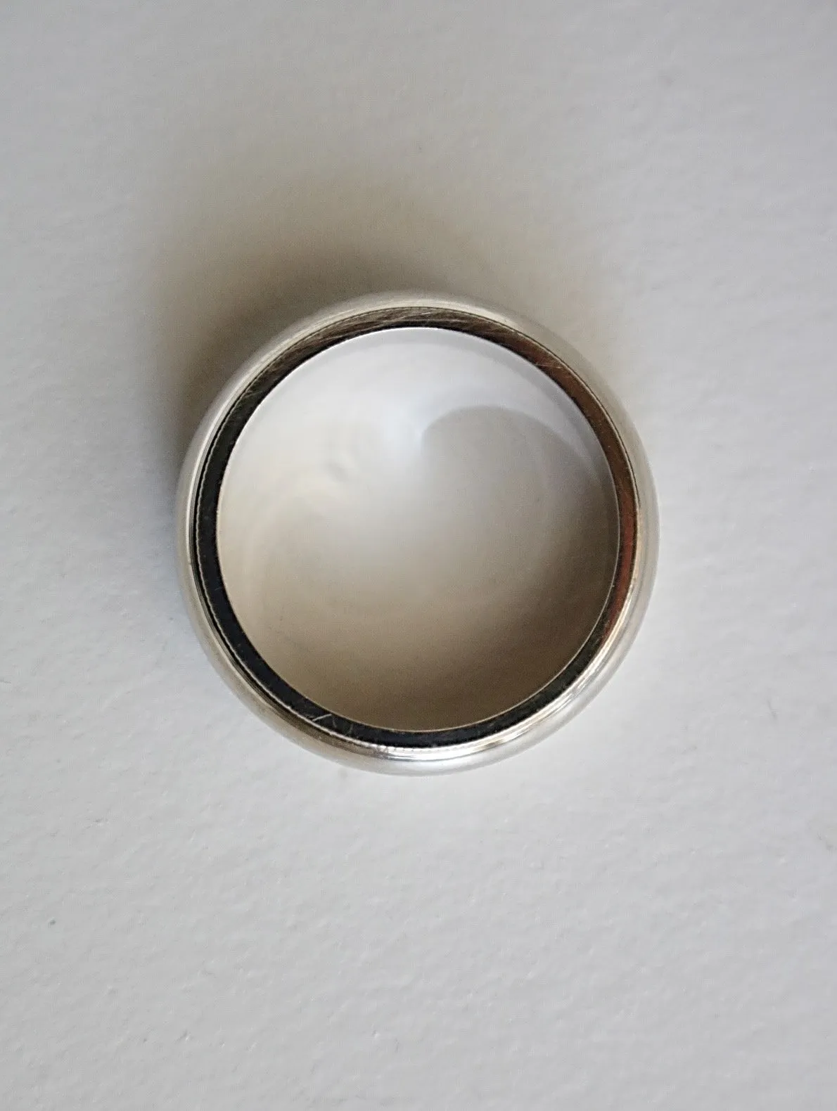 Substantial 14k White Gold Wedding Band