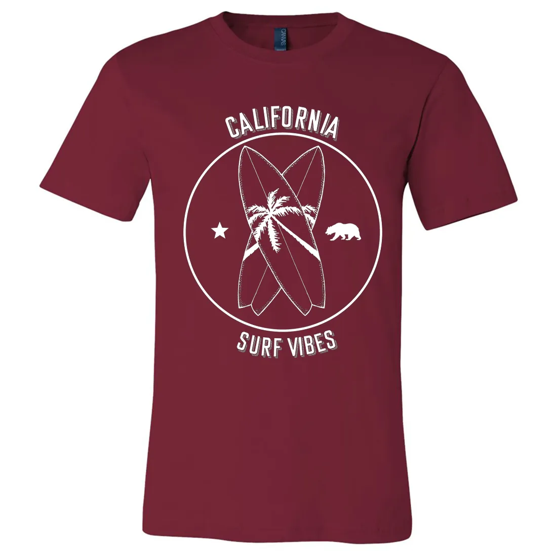 Surf Vibes White Print Asst Colors Mens Lightweight Fitted T-Shirt/tee