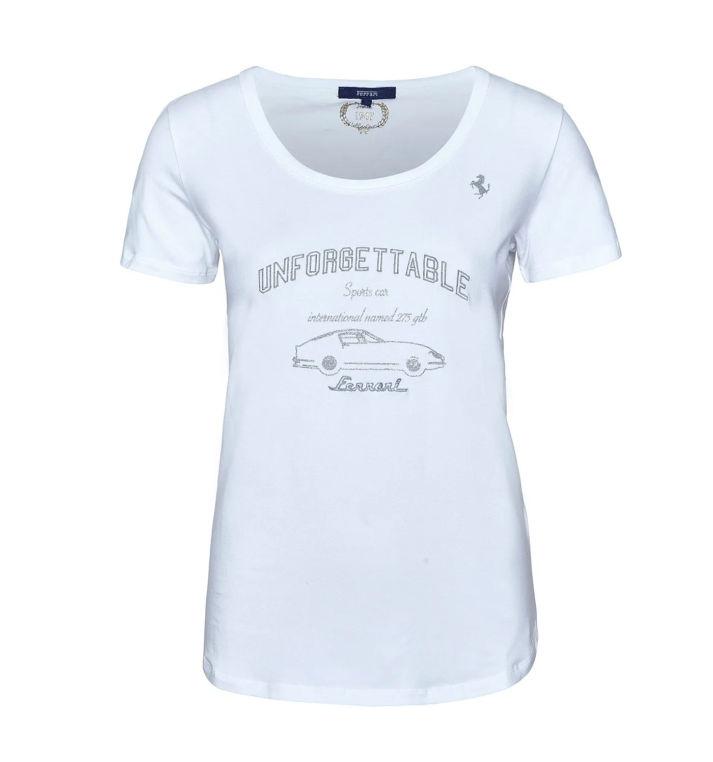 T-SHIRT Ferrari Sportscar ladies Vintage GT Racing New! Unforgettable White XL