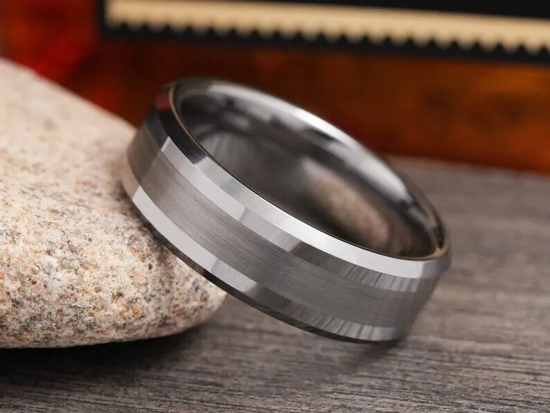 The Executive | Men’s Wedding Band Tungsten