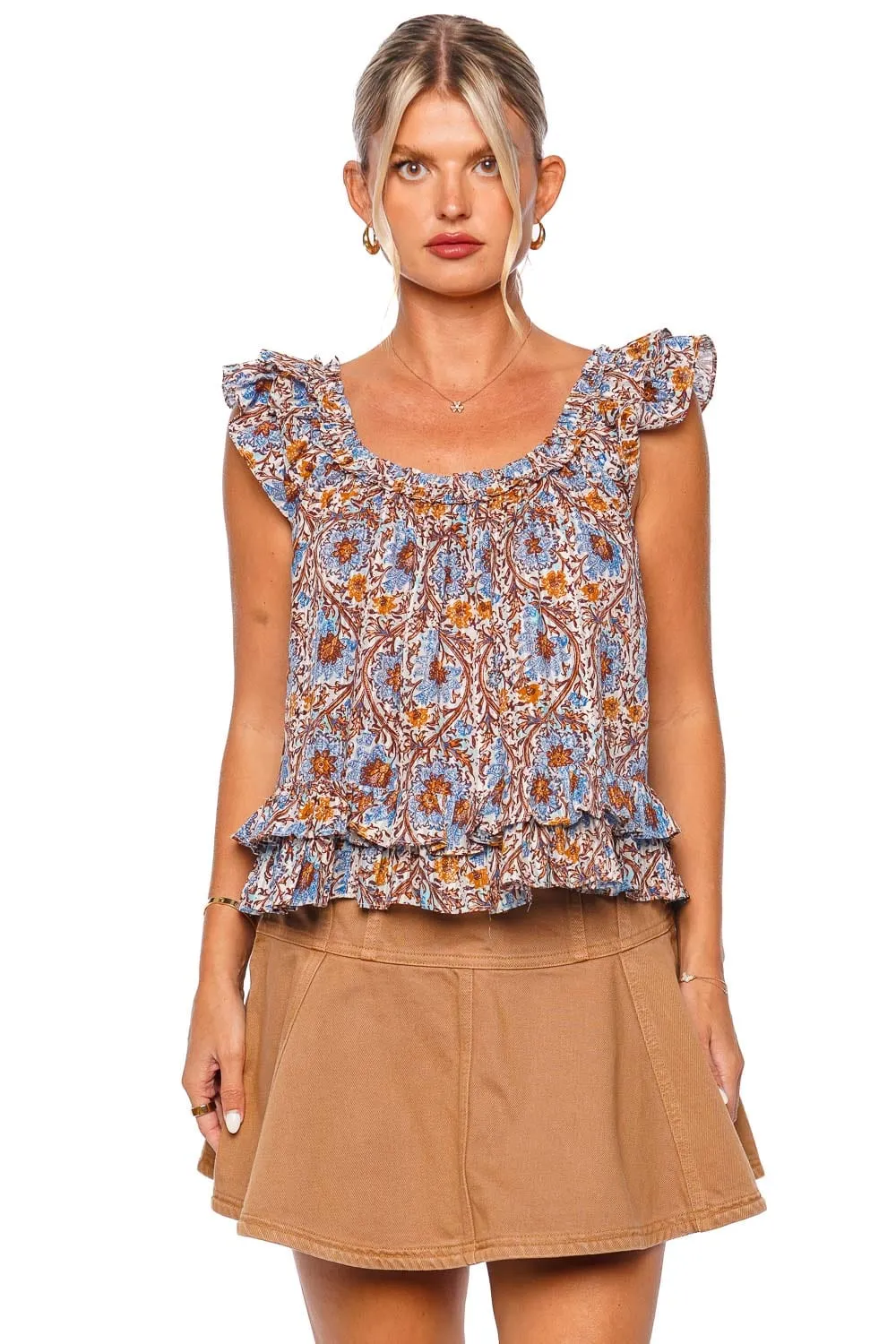 The Vera Tangier Flared Mini Skirt