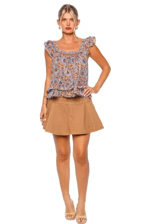 The Vera Tangier Flared Mini Skirt