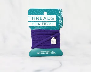 Threads for Hope Bracelet / Dark Purple