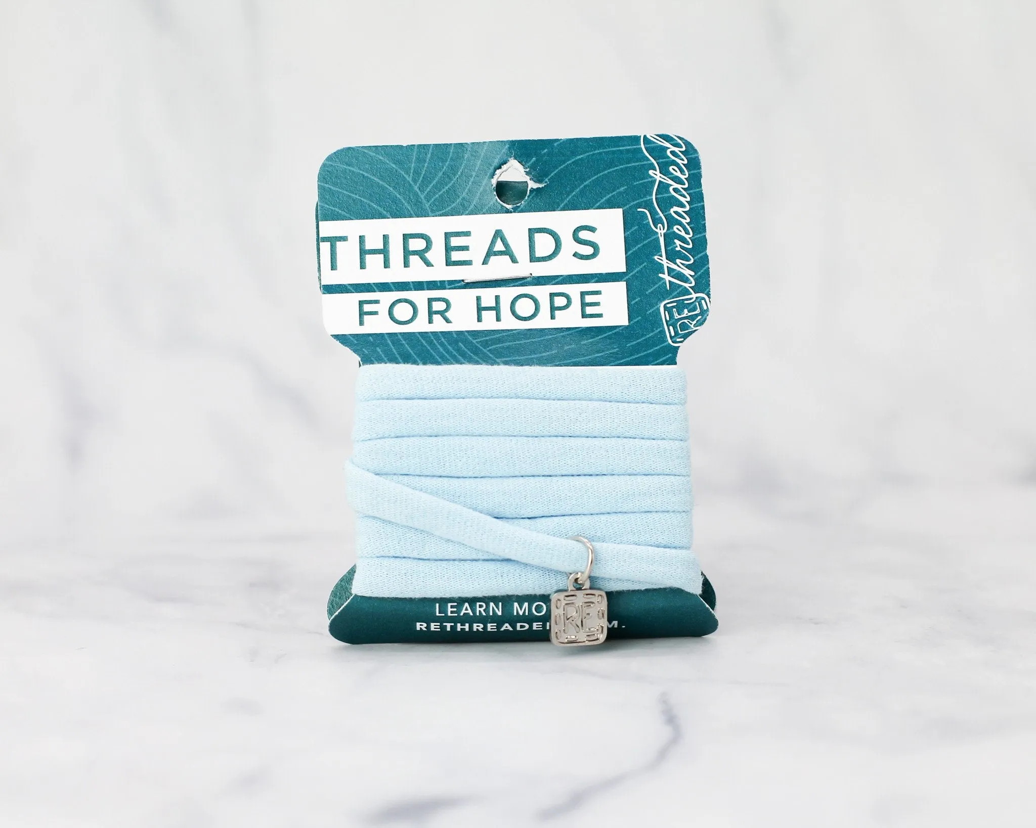 Threads for Hope Bracelet / Light Blue