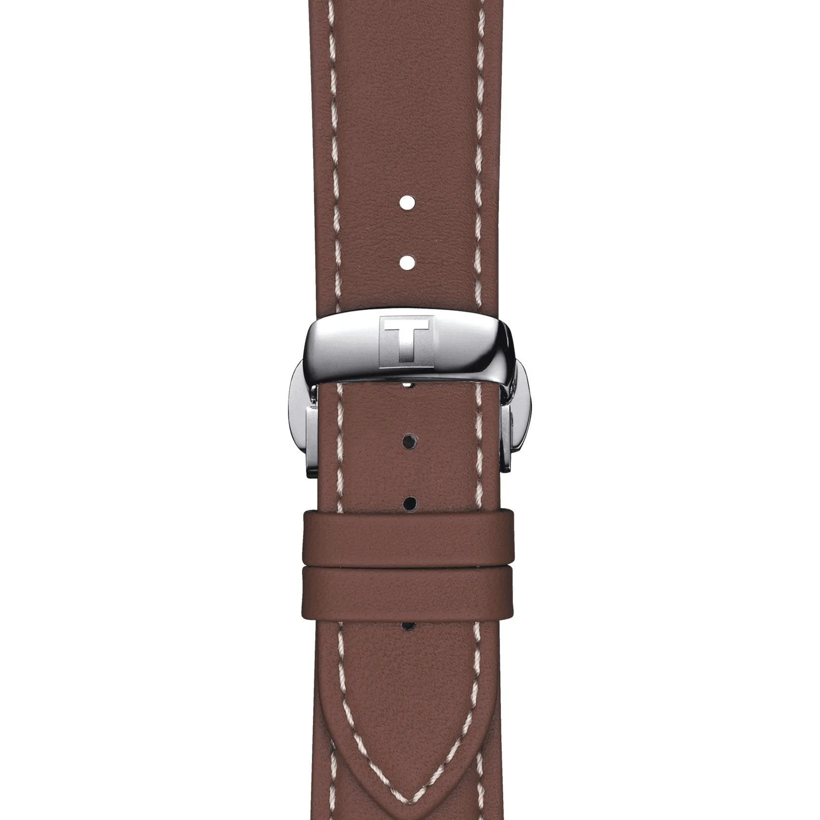 Tissot Men's Watch Gentleman Blue 40mm Steel Quartz Leather Brown T127.410.16.041.00