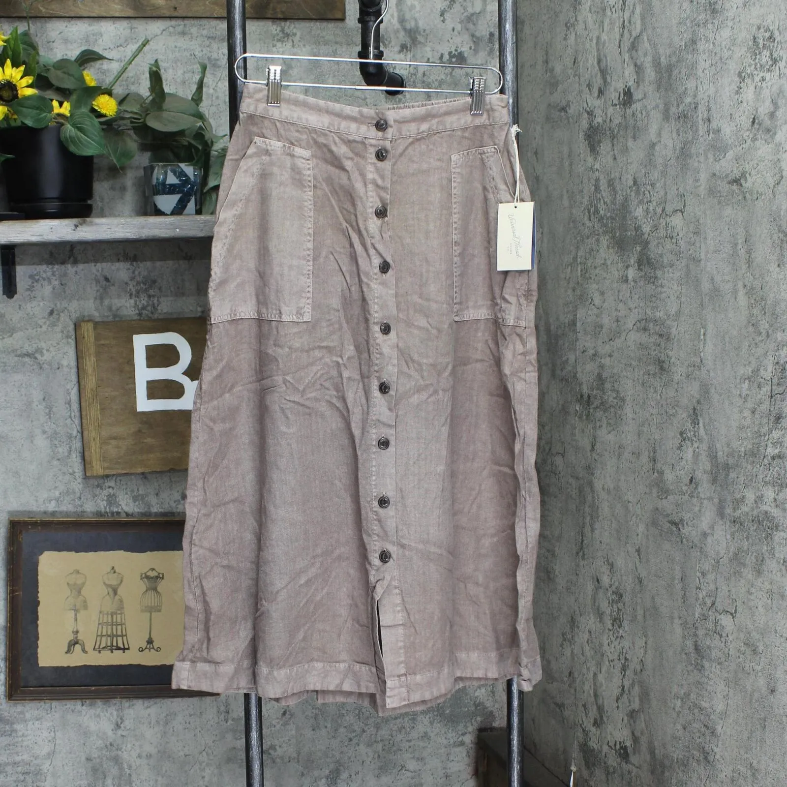 Universal Thread Women's Button-Front Utility Midi Skirt 84241187