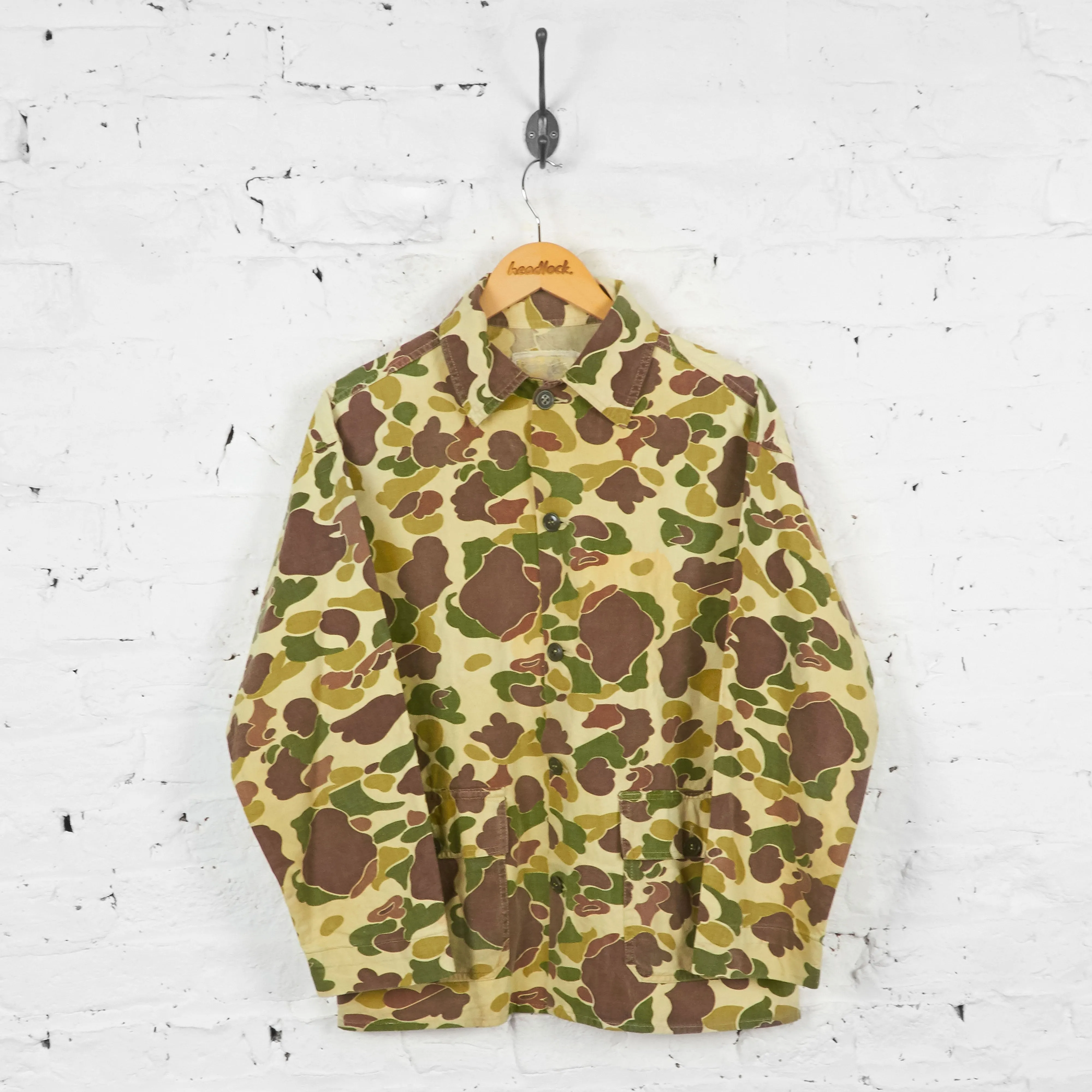 Vintage Camouflage Shirt - Green/Brown - L