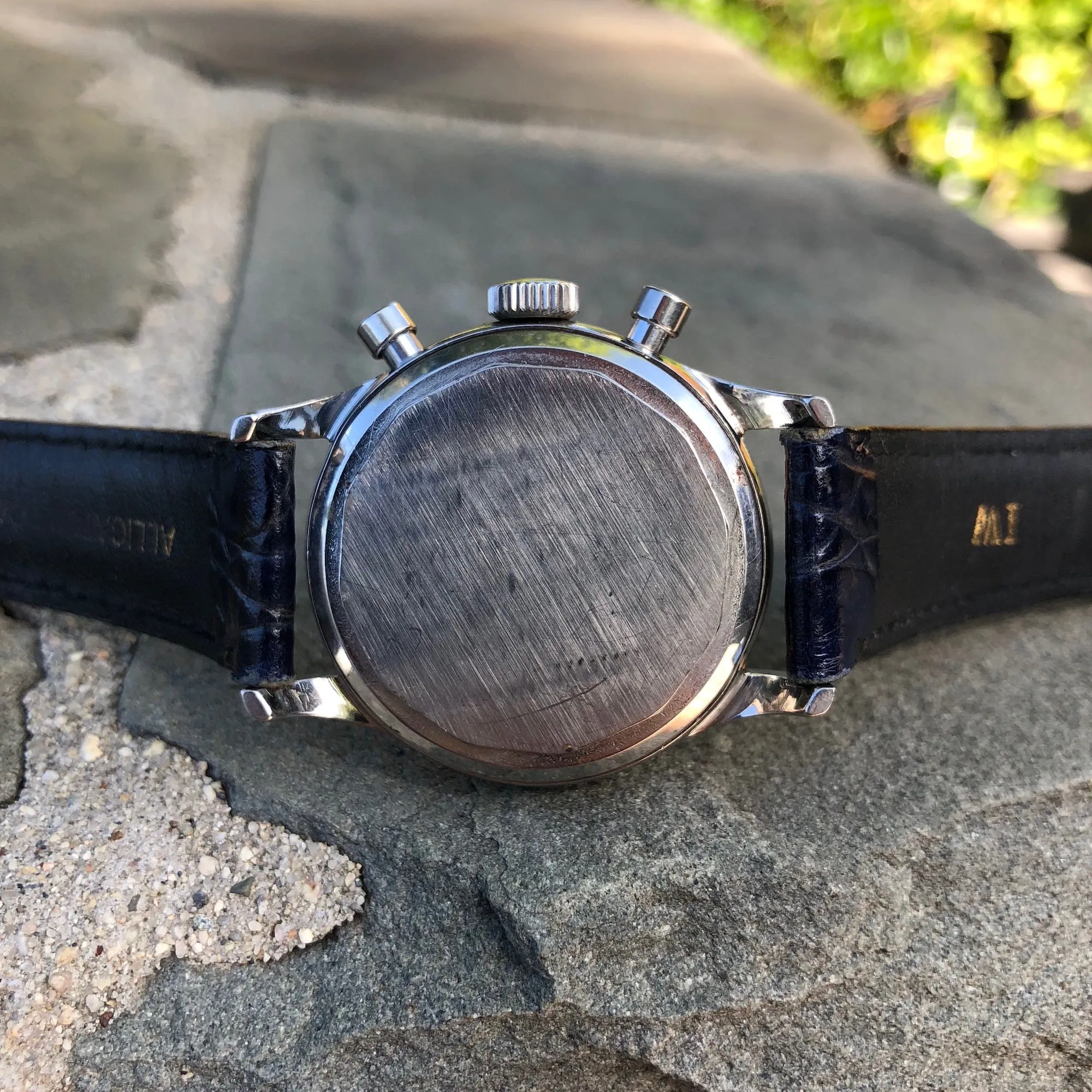 Vintage Wittnauer 800 Steel Chronograph Valjoux 72 35mm Wristwatch Circa 1960's