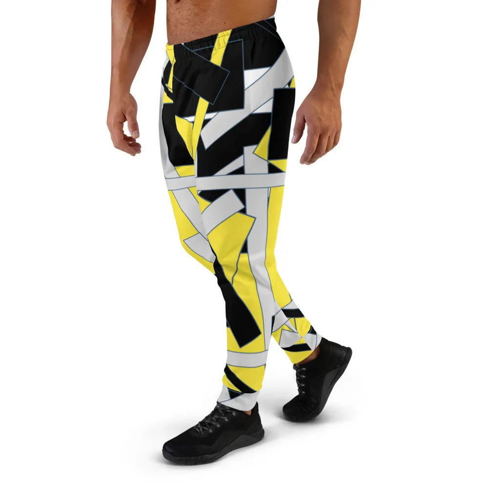 Yellow Geometric Men's Joggers