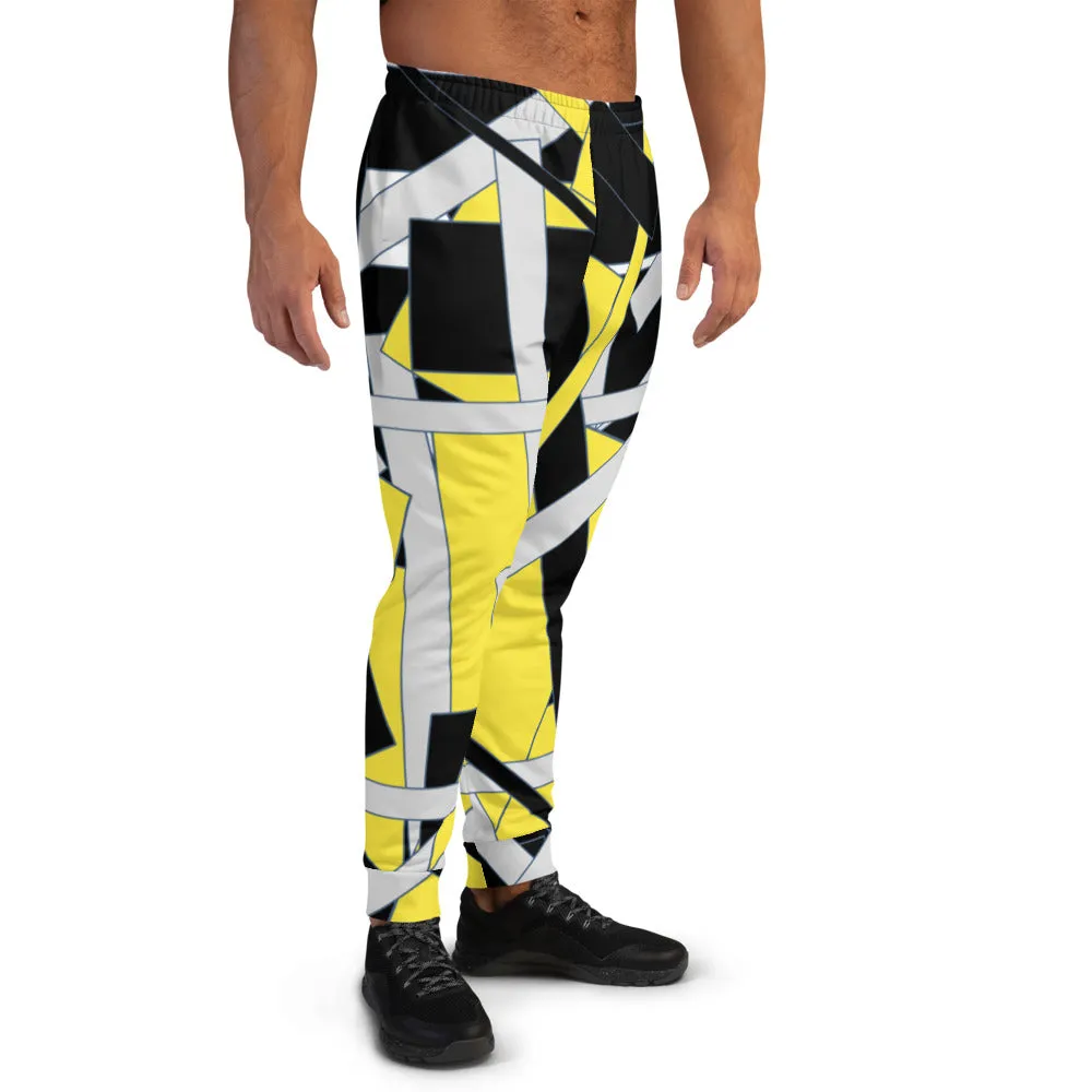 Yellow Geometric Men's Joggers